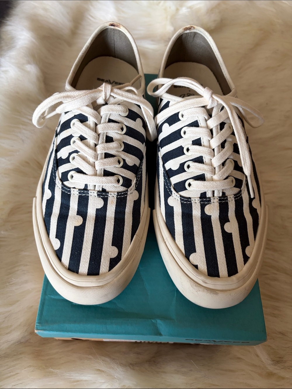 SeaVees for Jcrew Exclusively for Net-a-Porter Navy & White Sneakers
